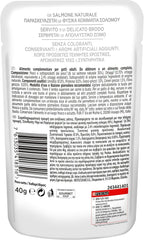 Crystal Delicate Suppenfond für die Katze, mit natürlichem Lachs, garniert mit Gemüse, 40 g, 32 Stück