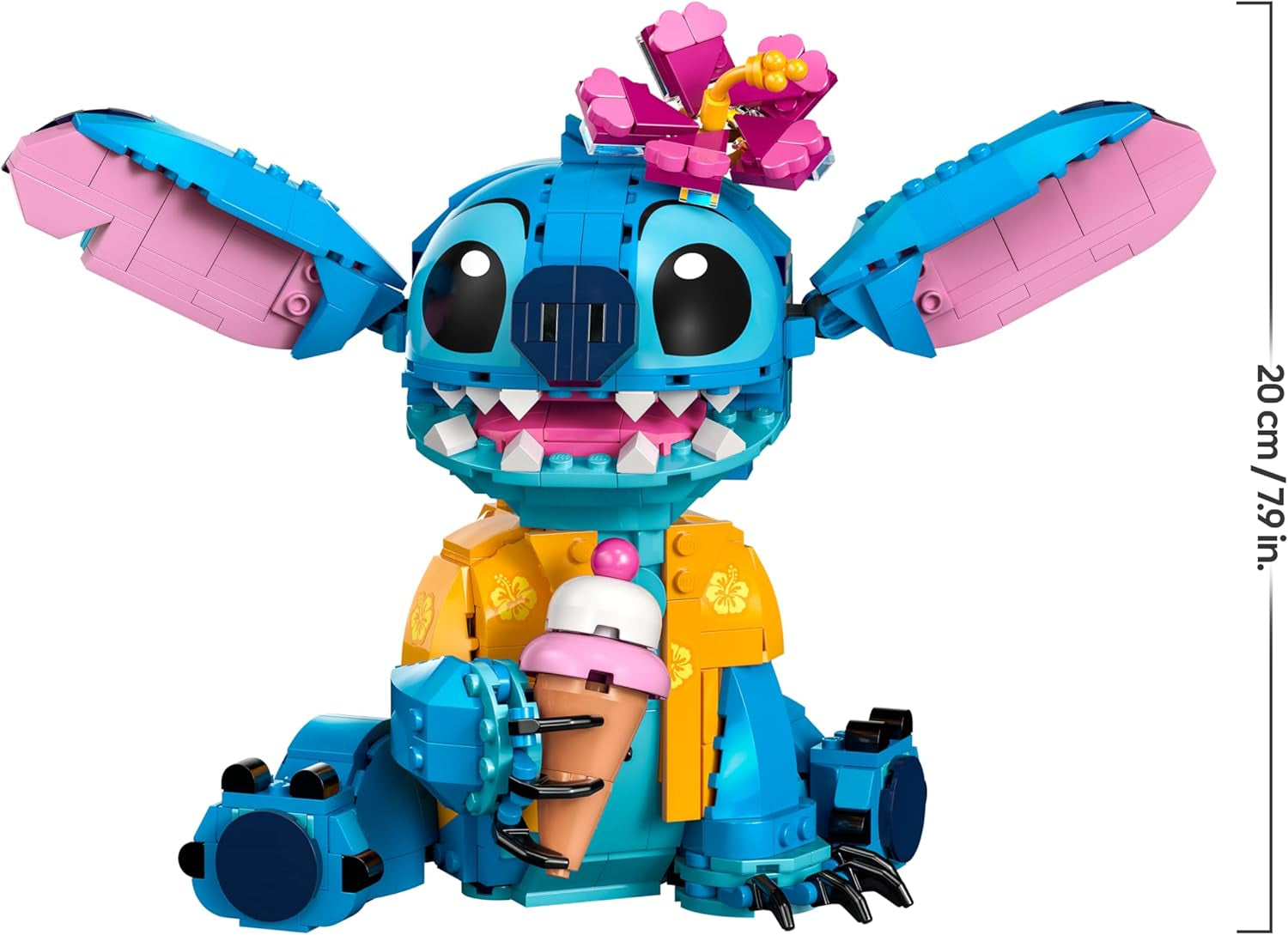 LEGO | Disney Stitch Spielzeug - Figur zum Spielen und Sammeln mit Einer Eistüte und Einer dekorativen Blume - Geschenk für Mädchen, Jungen und Lilo & Stitch Filmfans ab 9 Jahren - 43249