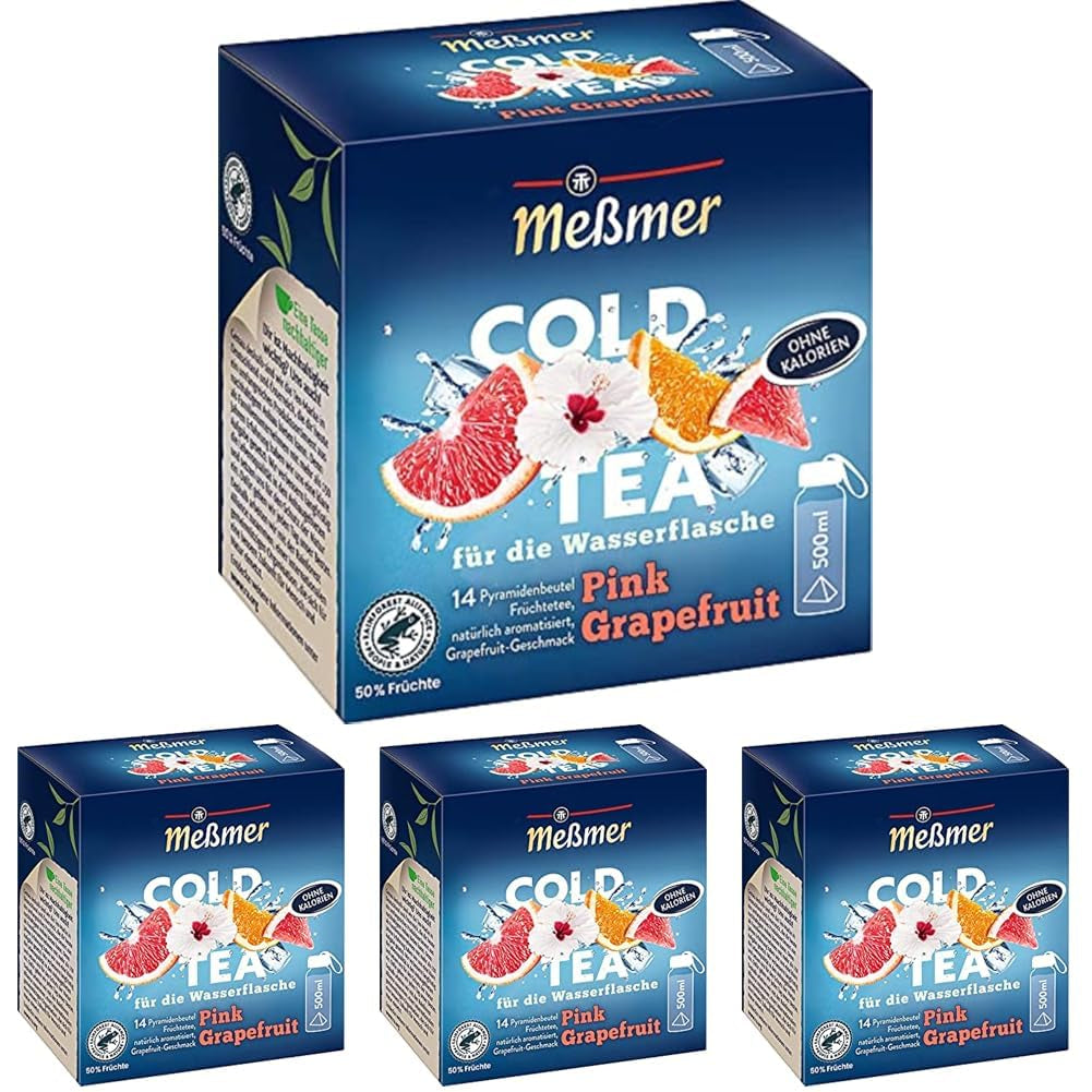 Meßmer Cold Tea Trinkpause Zmeură | Ceai de fructe, aromatizat natural, cu gust de zmeură | Ediție limitată | Pentru infuzie rece | 14 pliculețe piramidale