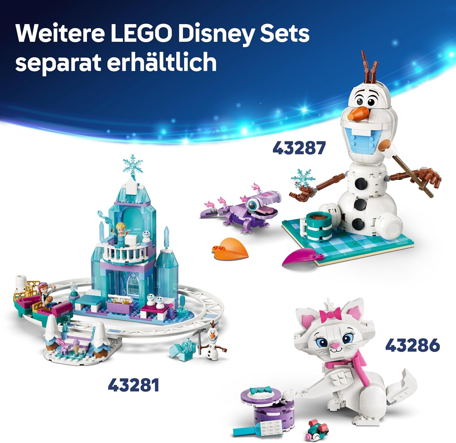 LEGO ǀ Disney Princess Arielles Magisches Mini-Schloss - Spielzeug Schloss aus Die kleine Meerjungfrau mit Einer Mikro Puppe, Tierfiguren Sebastian & Fabius - Geschenk für Mädchen ab 5 Jahren - 43285
