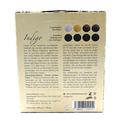 Indigo - Negru - Culoarea naturală a părului - Pulbere - 200g Vopsea pentru par Naty Shop