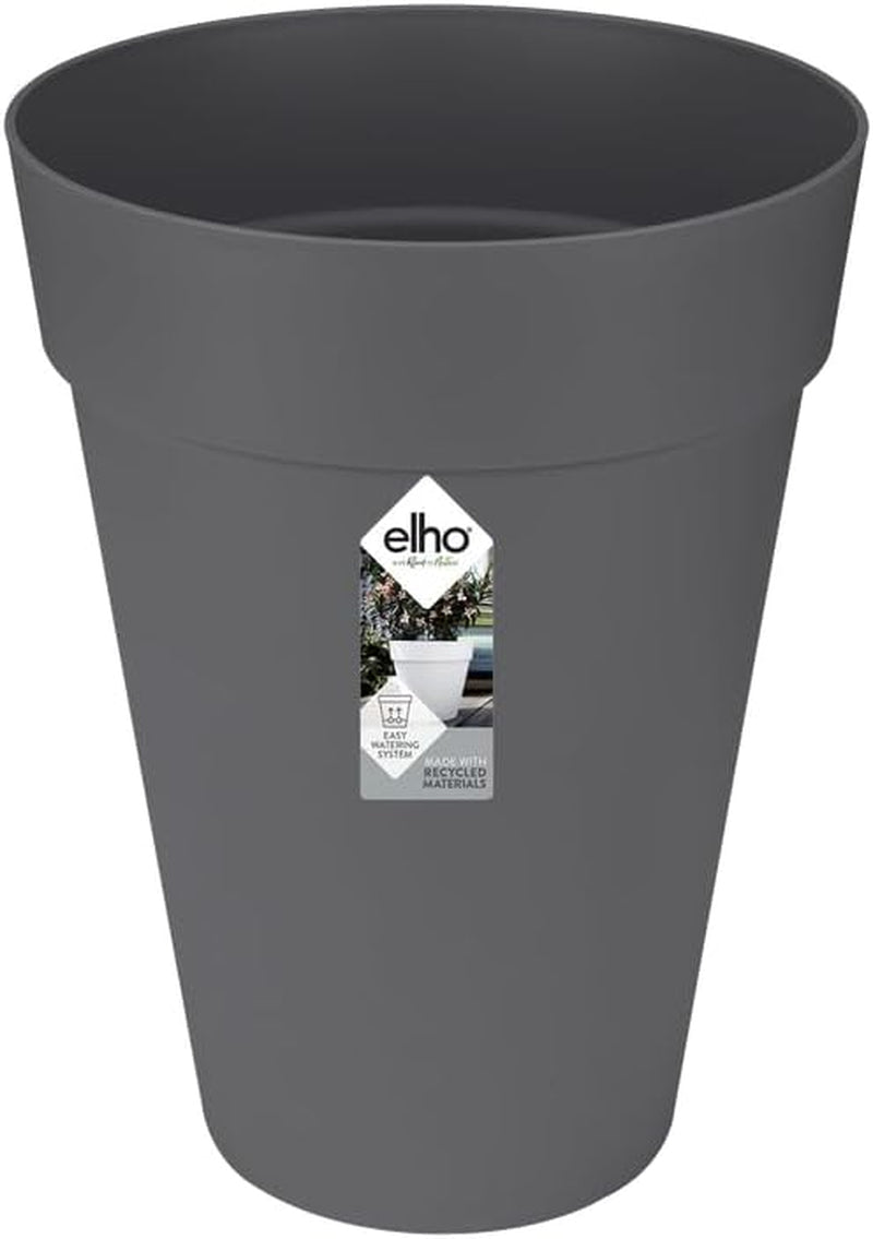 elho Loft Urban Round Tall 35 - Ghiveci de flori pentru exterior - Ø 33,5 x H 45,3 cm - Alb/Alb