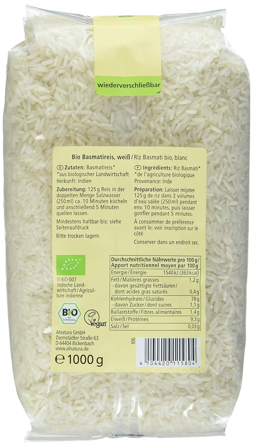 Orez Basmati alb organic din Himalaya, 1 kg