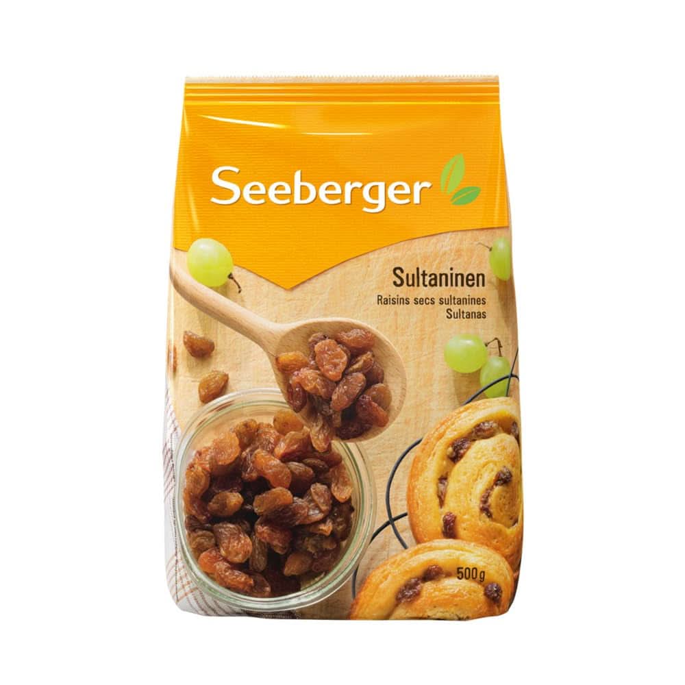 Seeberger Sultanas: Stafide Sultana ușoare, dulci și fructate din Turcia, pachet 13 x 200 grame Produse deshidratate Naty Shop 8 x 500 grame