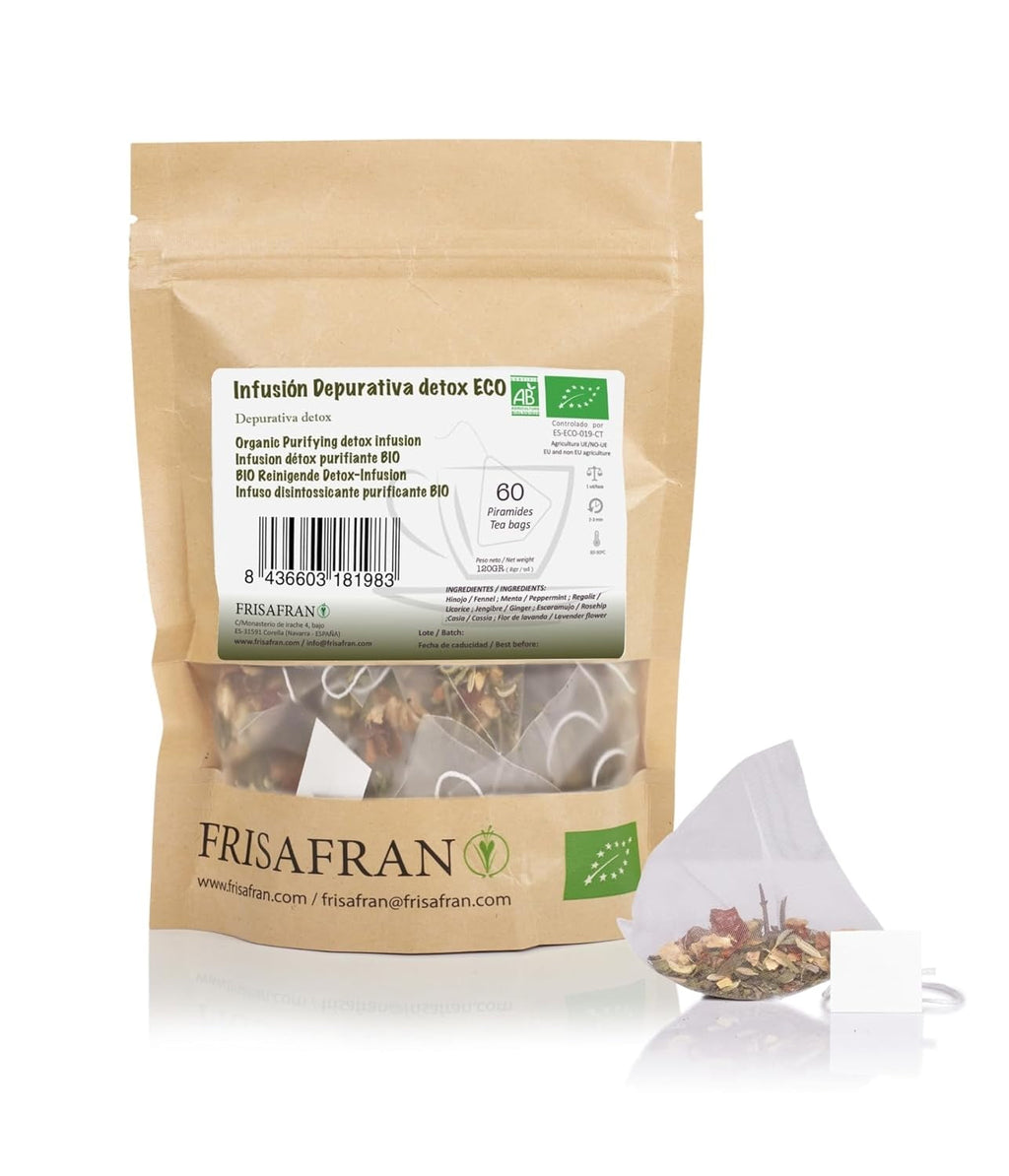 FRISAFRAN | Ceai verde organic Mint Gunpowder în piramide 30 unități | 60G | Antioxidant | Ceai verde japonez | Digestiv | Băutură răcoritoare | Infuzie de mentă | Ceai pur | Frunze de mentă | Cald-rece
