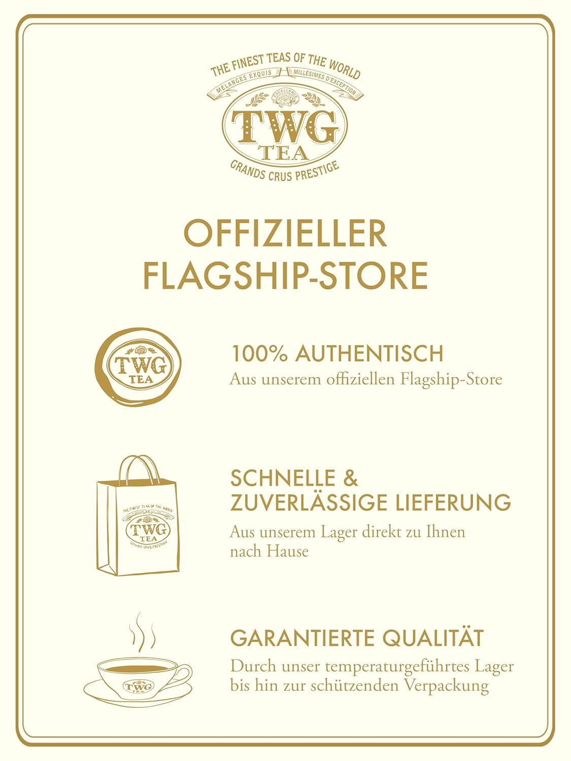 TWG Tea | 1837 Black Tea | Ceai negru | Fructe și flori | 15 pliculețe de ceai cusute manual din bumbac | Set cadou