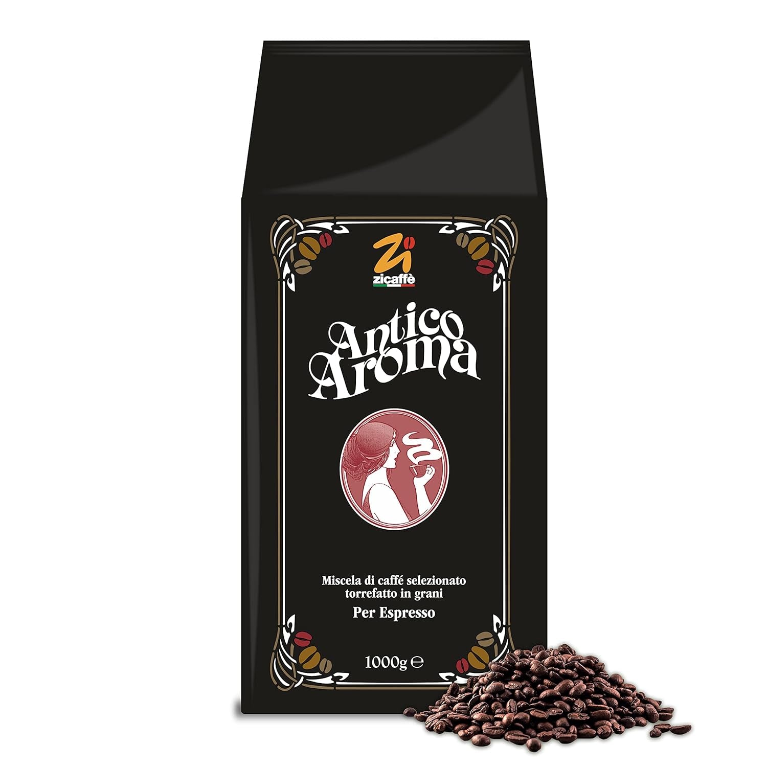 Boabe de cafea aromatice Zicaffé Espresso Antico, pachet de 1 (1 x 1 kg)