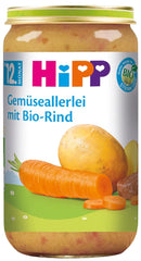 Hipp Vegetable all-you-can-eat cu carne de vită ecologică, pachet de 6 (6 X 250 grame) Mama si Copilul Naty Shop