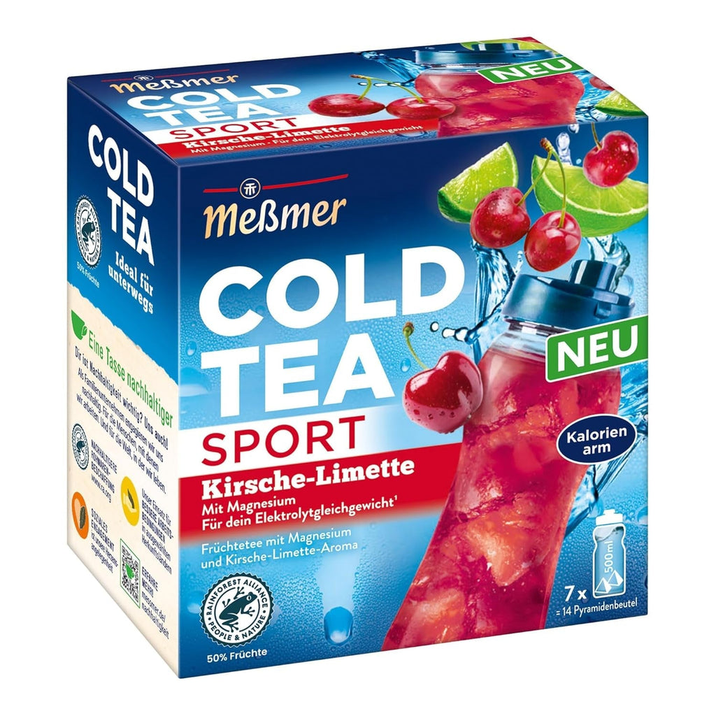 Meßmer Cold Tea Sommer-Beere | 14 pliculețe piramidale | Fără gluten | Fără lactoză | Vegan