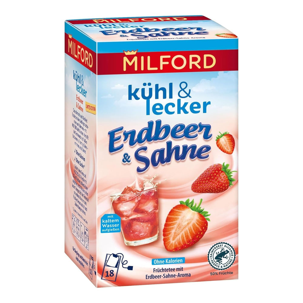 MILFORD Răcoritor și delicios Maracuja-Vanilie | Ceai de fructe cu aromă de maracuja-portocală-vanilie | 18 pliculețe de ceai