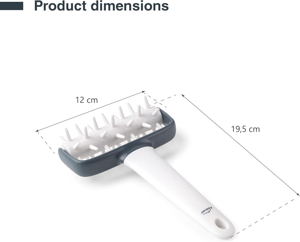 - 68802 - Burete de bucătărie, rolă pentru tamponare, rolă pentru paste, previne bulele în aluat, mâner ergonomic, 100% detașabil, lavabil în mașina de spălat vase, polipropilenă, fără BPA, 12x19,5 cm