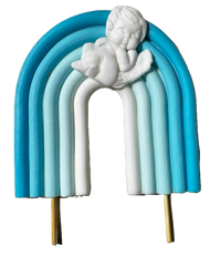 Decoratiune comestibila, Curcubeu Botez Decoratiuni din Pasta de Zahar Nati Shop