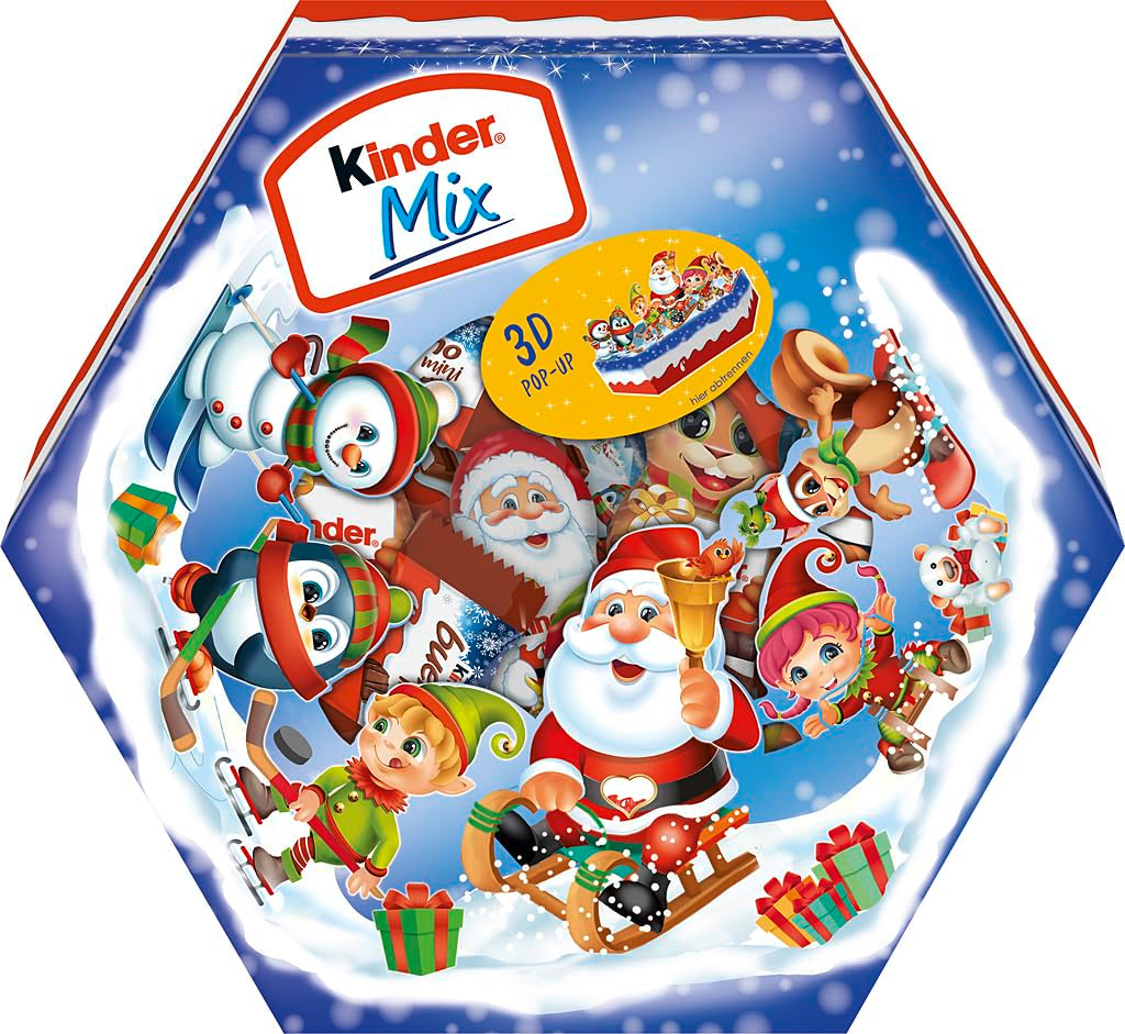 Platou de Crăciun Kinder Mix – specialități delicioase de ciocolată din gama Kinder – 143g