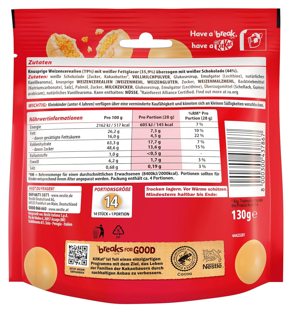 Bile NESTLÉ albe, pachet de 1 (1 x 130g)