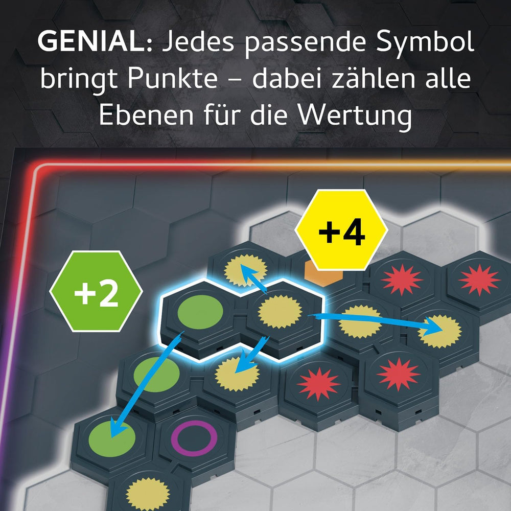 KOSMOS 684006 Pur și simplu ingenios 3D, cu cărămizi 3D de înaltă calitate. Descoperă noi posibilități, joc de societate pentru întreaga familie de la 10 ani în sus, cadou, joc de familie pentru 1-4 jucători, joc de petrecere