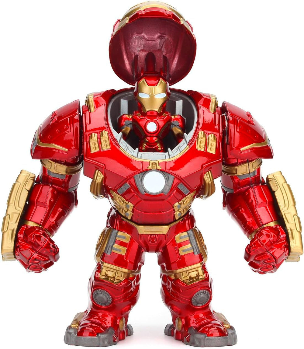 Jada Toys Marvel Figure Hulkbuster & Ironman, Cască deschisă și închisă, Figuri de colecție, Set, Die-Cast, Roșu, Dimensiune: 6 inch Hulkbuster & 2 inch Ironman Action figures Naty Shop