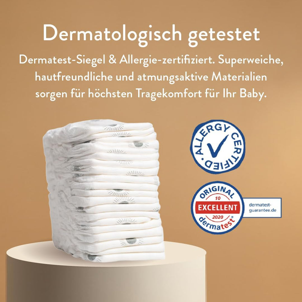 Scutece push-up, mărimea 4 L (7-12 kg) - 1 pungă cu 25 de bucăți - Fără substanțe nocive, ecologice, ultra-plate, pentru utilizare nocturnă - Fabricate în Danemarca