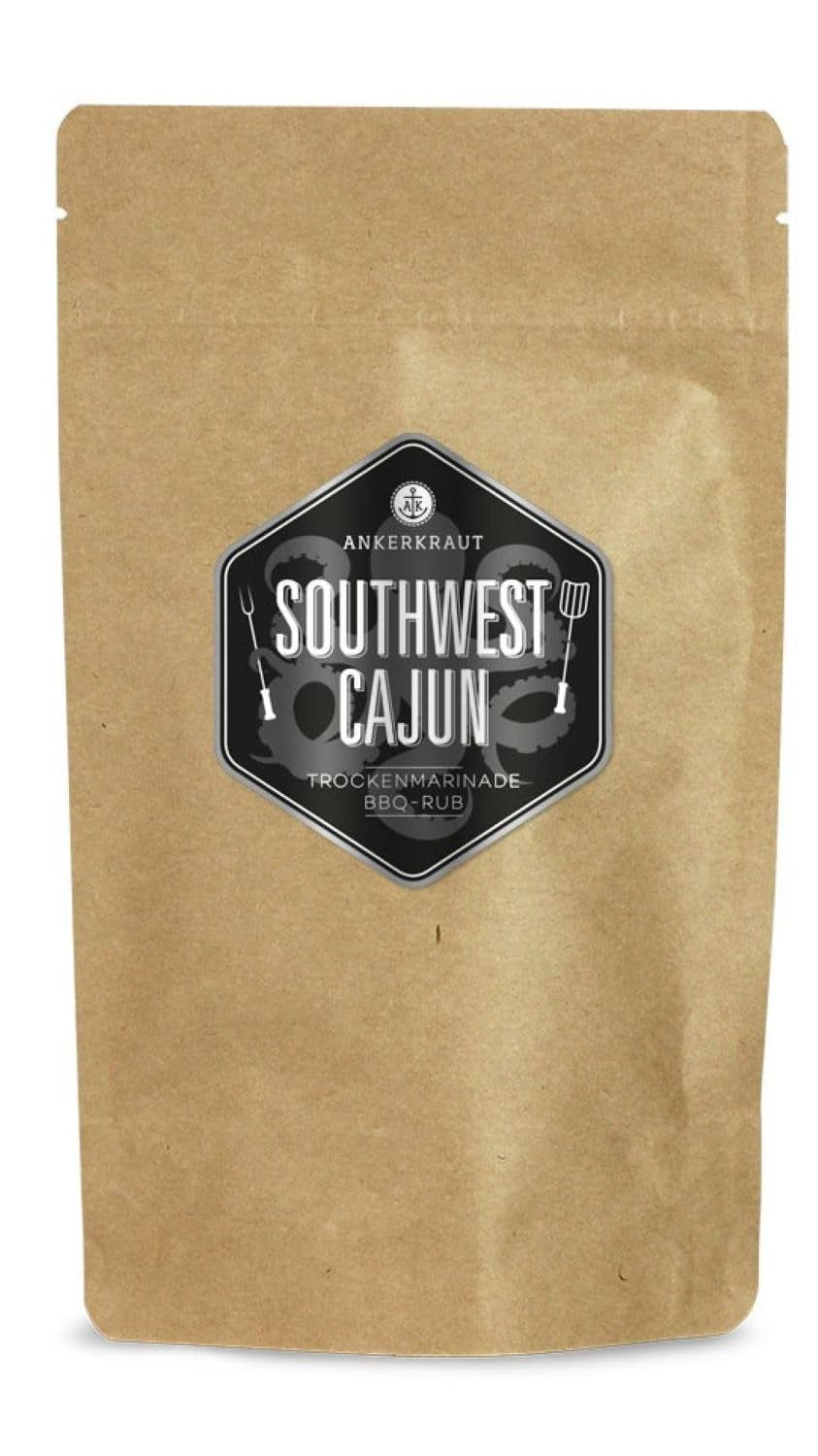 Ankerkraut Southwest Cajun, BBQ Rub Gewürzmischung zum Zubereiten von Gumbos und Jambalaya Gerichten, 170g im Streuer