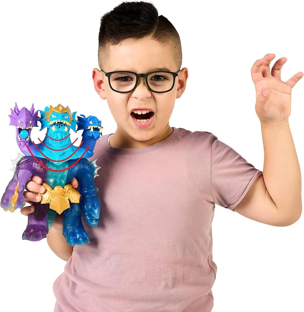 Heroes of Goo Jit Zu Deep GOO Sea King Hydra figurină cu putere de slime 3 în 1, 3 capete și efecte luminoase și sonore Action figures Naty Shop