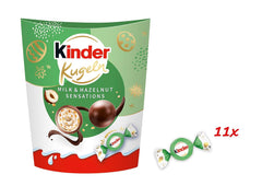 Bile Kinder Milk & Hazelnut Sensations 90g – Bile de ciocolată cu lapte cu umplutură cremoasă de lapte și bucăți de alune – Ciocolată de Paște, dulciuri de Paște – Cadou și suvenir de Paște