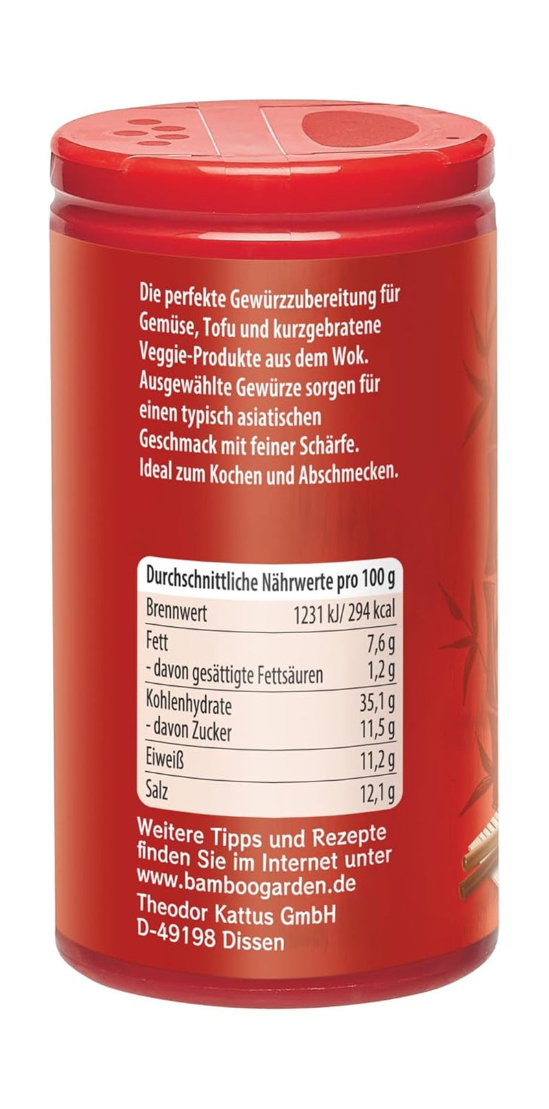 Bamboo Garden - Veggie Wok Mix Würzmischung | Vegan, natürliche Zutaten | 40 g in der Dose
