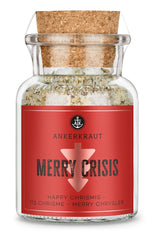 Ankerkraut "Merry Crisis" Anlass-Gewürz, Aioli Pfeffer Salz zum Verschenken, Gewürz Geschenk mit Knoblauch, 155 g im Korkenglas