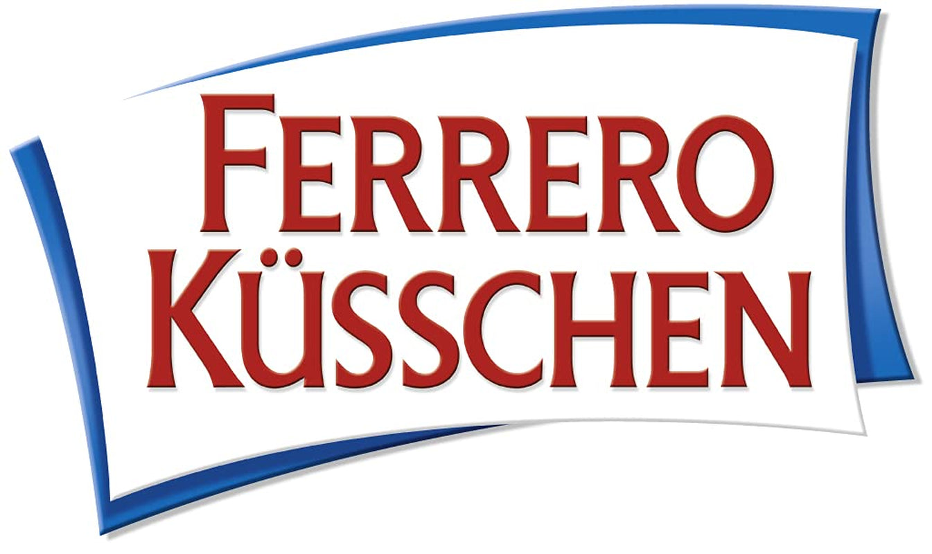 Ferrero Küsschen White Crispy – Cadou de Ziua Îndrăgostiților pentru el și ea – Alune prăjite crocante în cremă ușoară cu chipsuri crocante, acoperite cu ciocolată albă, 1 pachet de 20 de praline individuale