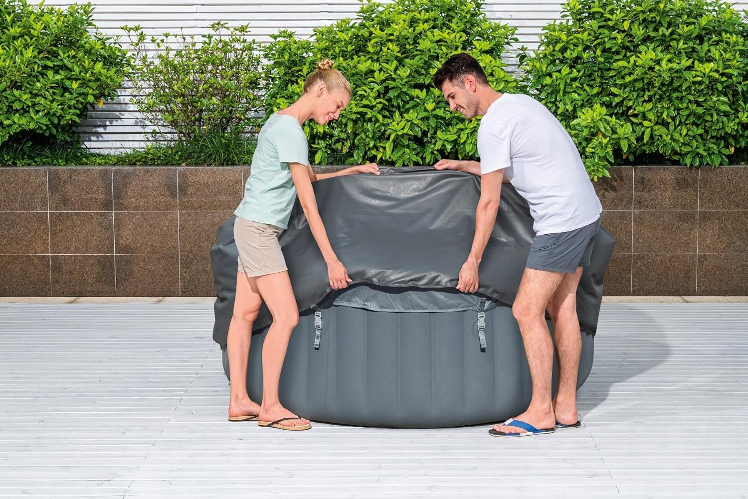 Bestway LAY-Z-SPA Xtras EnergySense Plus husă termică completă Ø 236 x 71 cm, rotundă