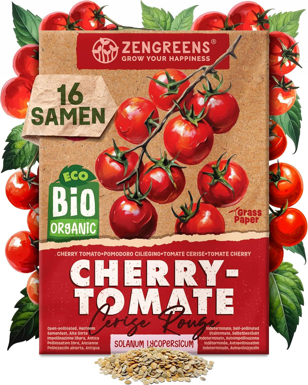 Semințe de roșii organice într-un set de 10 - 10 semințe de roșii pentru cultivare ușoară în grădină, balcon sau strat înălțat - semințe de plante - răsaduri