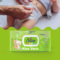 Șervețele demachiante pentru copii și bebeluși – cu aloe vera și ulei de argan – testate dermatologic – valoare pH fiziologică – format maxi: pachet de 72 de șervețele – Nice