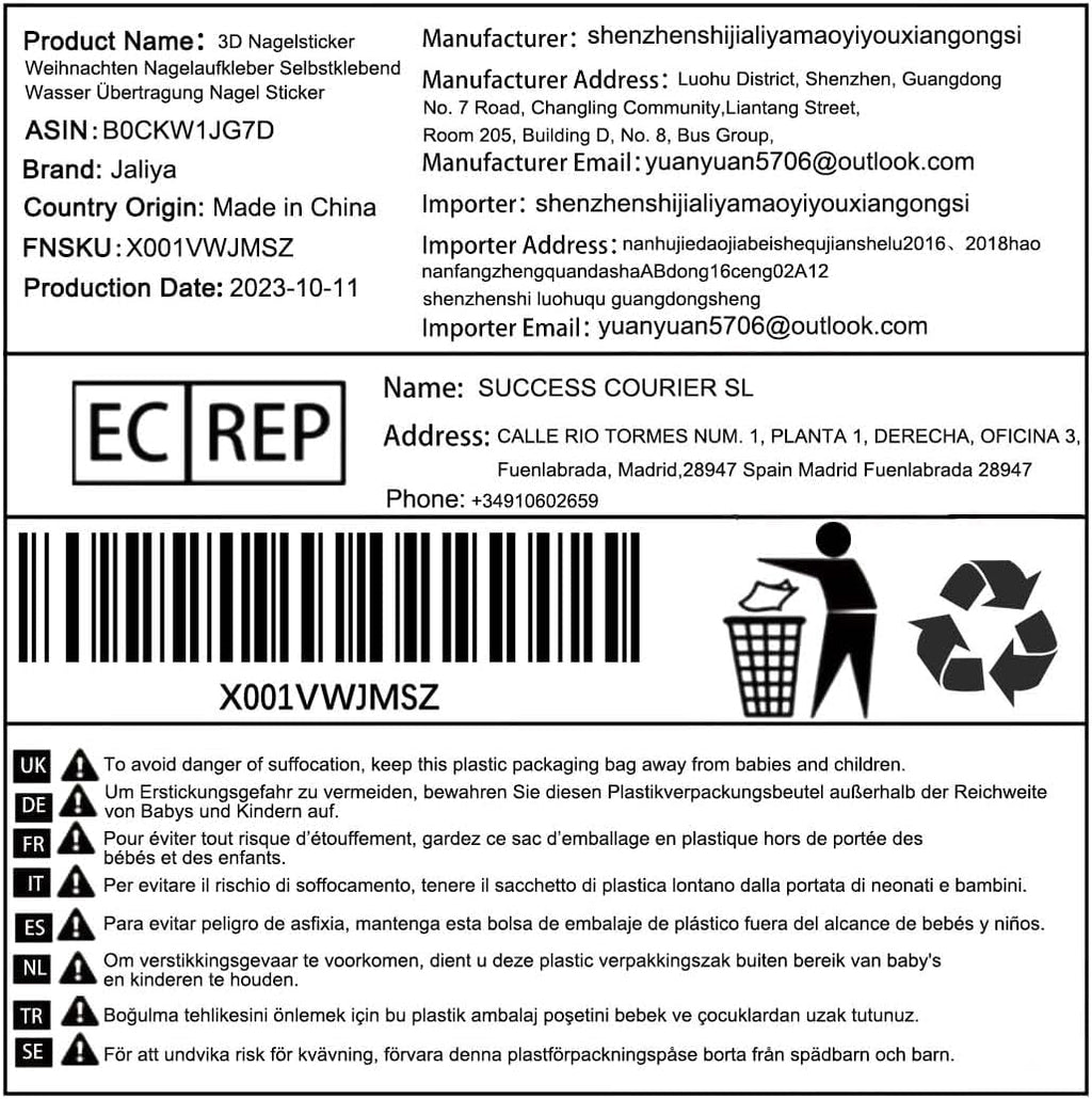 Autocolante 3D pentru unghii de Crăciun, autoadezive, cu transfer de apă, brad de Crăciun, fulg de nea, elan, pinguin, artă pentru unghii de Crăciun, design pentru unghii de iarnă, autocolante de Crăciun, accesorii pentru unghii