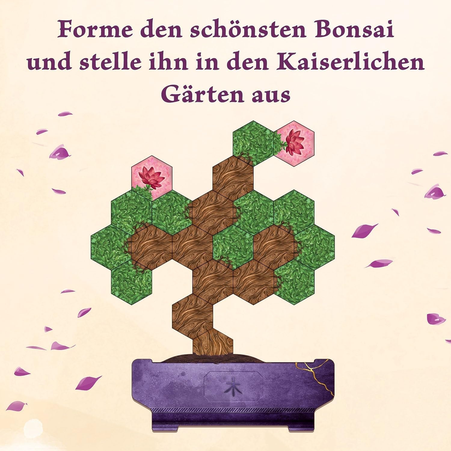 KOSMOS 684259 Bonsai, Joc de societate tactic cu reguli simple și o gamă largă de jocuri, joc de petrecere pentru 1-4 jucători cu vârsta de 10 ani și peste.