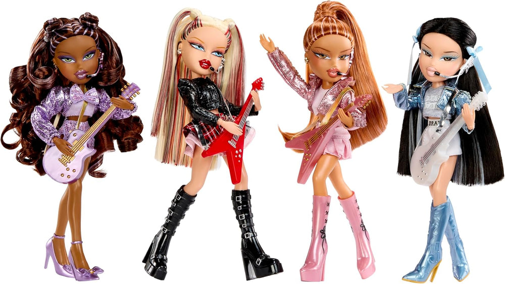 BRATZ Pop Starz Yasmin – Păpușă la modă cu talisman de colecție, ținută și accesorii muzicale