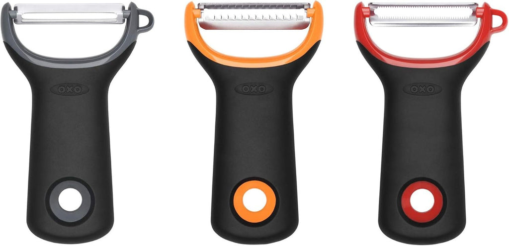 OXO Good Grips peeler cu funcție julienne, negru Peeler OXO Set 3 piese Peeler