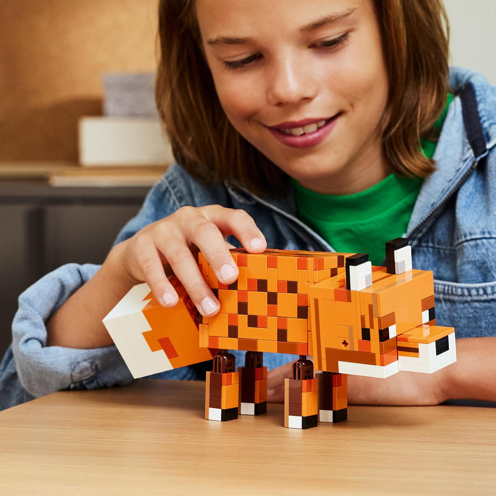 LEGO Minecraft Der Fuchs - 3D-Puzzle Tierfigur mit Zubehör - Gaming Deko für Schlafzimmer oder Gaming Raum - Gamer Spielzeug zum Geburtstag für Jungen, Mädchen und Fans ab 10 Jahren - 21588