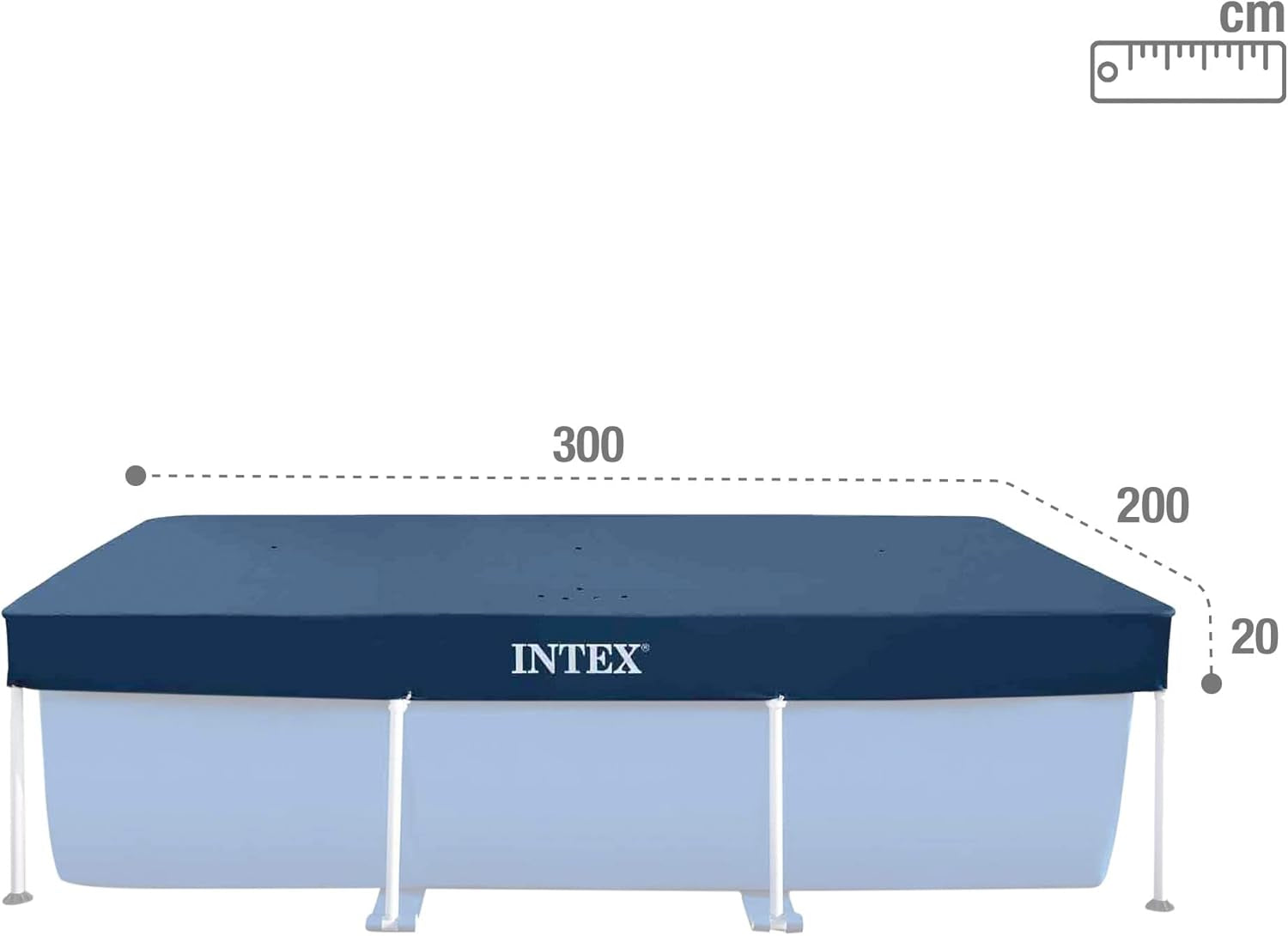 Intex 28038 - Prelată pentru piscine dreptunghiulare supraterane, PVC, albastră, 300x200 cm
