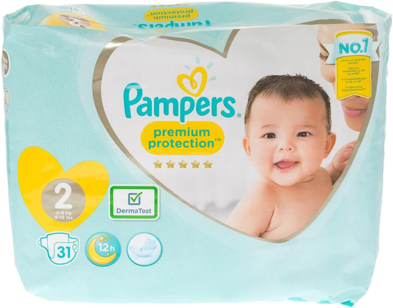 Pampers New Baby mărimea 1 Nou-născut 2-5 kg Pachet de transport, pachet de 4 (4 x 23 bucăți)