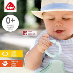 Fehn 10 set de inele de fixare - cârlige de fixare pentru scaunul de mașină al bebelușului, parc și pătuț - inele de prindere lanț pentru cărucior pentru acasă și în mișcare - inele C pentru bebeluși și copii mici de la 0+ luni Jucarii Bebe Naty Shop