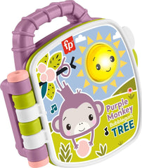 Fisher-Price Baby Toy Purple Monkey Musical Storybook cu lumini și sunete pentru sugari și copii de 6+ luni Jucarii Bebe Naty Shop Titlu implicit