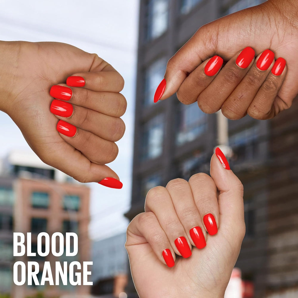 Maybelline New York – Oja colorată, de lungă durată – culori intense și pigmentate – Întărește unghiile deteriorate – Superstay Ink Bonder – Nuanță: Blood Orange 493 – 12 ml