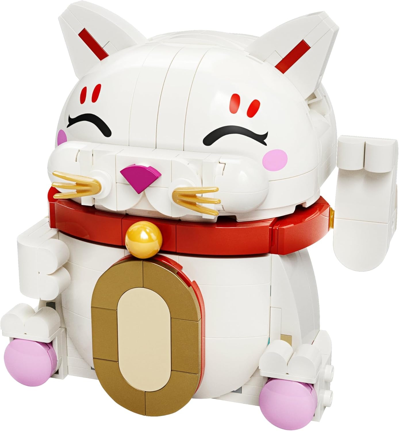 LEGO Glückskatze - Bauset für Erwachsene - Modellbau mit Tierfigur mit winkender Pfote sowie Goldmünze - Katzenfigur zum Bauen - DIY Deko Set - Kreatives Geschenk für Kinder & Erwachsene - 40813