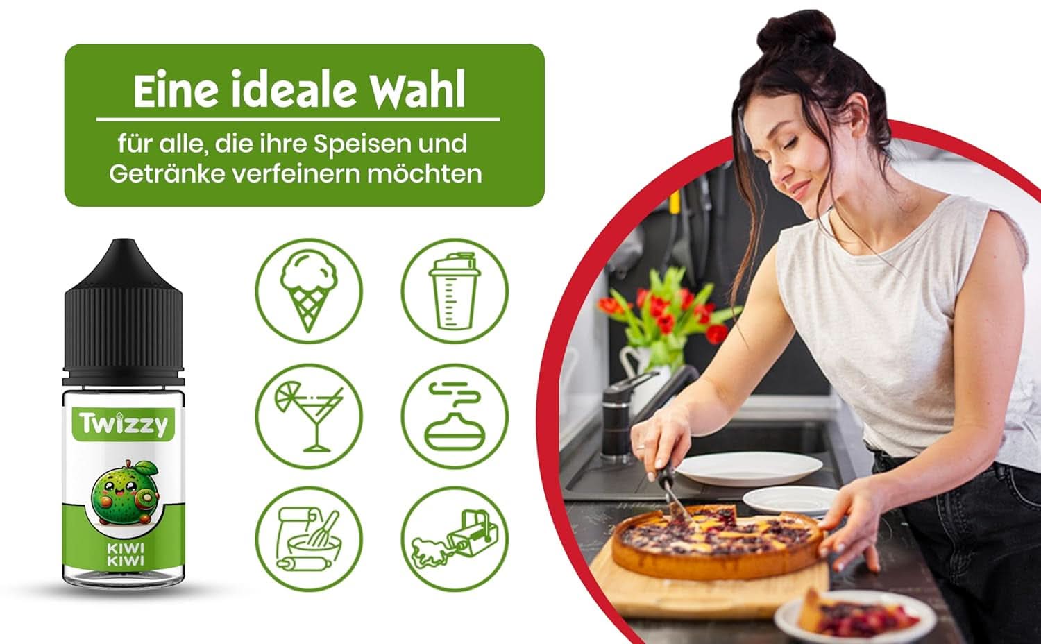Twizzy Aroma Concentrata Kiwi, 30 ml Arome Naty Shop