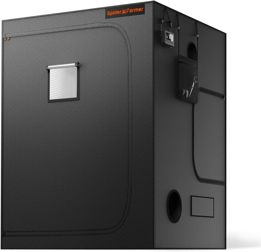 Cort de creștere Spider Farmer Pro 70x140x200 cm, cu ușă rulantă, fereastră de observare, panou de podea detașabil, material textil Mylar 2000D, pentru cultivare hidroponică în interior cu SF4000, G4500, SE4500