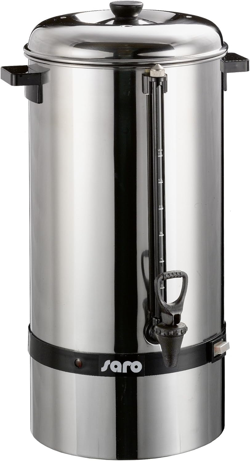 Espressor Saro cu filtru rotund – 6,75 L / 40 de cești – oțel inoxidabil – funcție de preparare și menținere la cald – robinet de siguranță – vizor – 1,5 kW – model SAROMICA 6005
