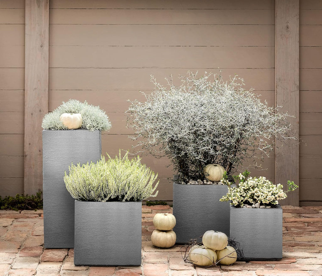 Ghiveci Dehner Palermo, aprox. 40 x 40 x 33 cm, plastic, gri