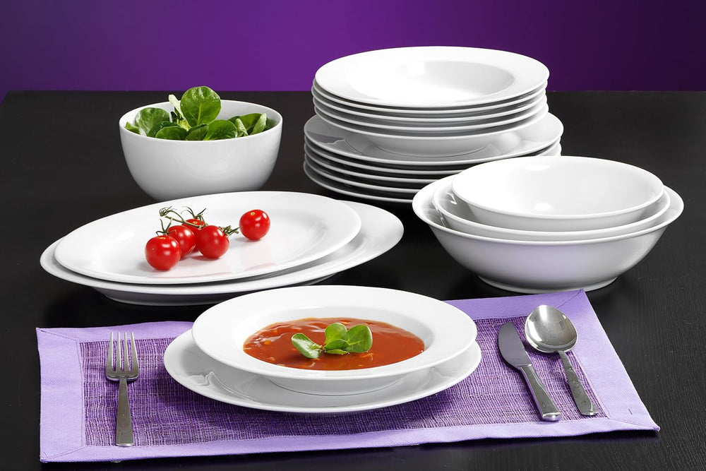 Ritzenhoff & Breker Tafelservice Bianco, 12-Teilig, Porzellangeschirr Seturi vesela masa Naty Shop