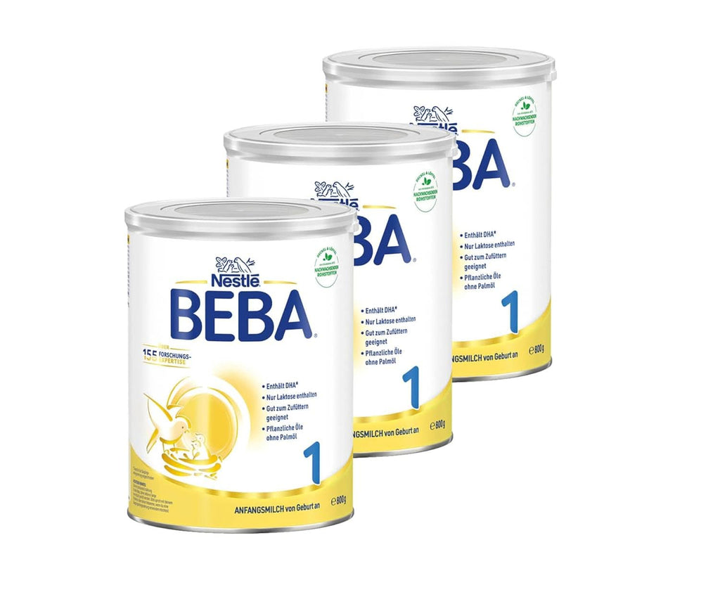 BEBA 1 lapte initial de la nastere, doar lactoza, fara ulei de palmier, pachet 3 (3 x 800 g) Mama si Copilul Naty Shop Lapte de Start 3 x 800 grame