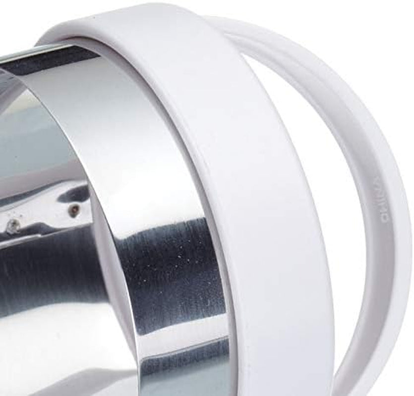 Forme rotunde pentru biscuiți KitchenCraft din oțel inoxidabil cu mânere din plastic, set de 3: 5 cm, 6 cm, 7,5 cm, suprapunibile