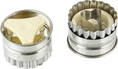 Forme de biscuiți Zenker PATISSERIE pentru fursecuri și biscuiți, Forme cu motive pentru fursecuri Linzer, Cantitate: 1 x Set de forme de biscuiți, 4 bucăți, Argintii