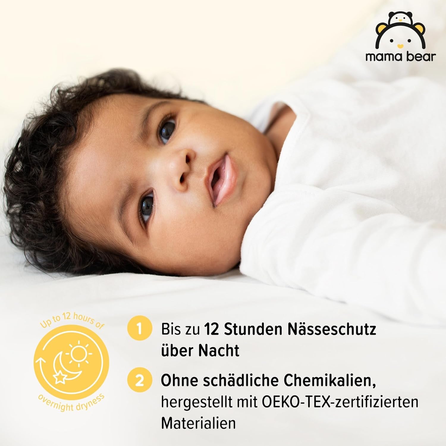 Marcă Amazon: Mama Bear Disney Mărimea 6 (15+ kg) – Pachet lunar, Alb, 120 de bucăți (2 pachete a câte 60)